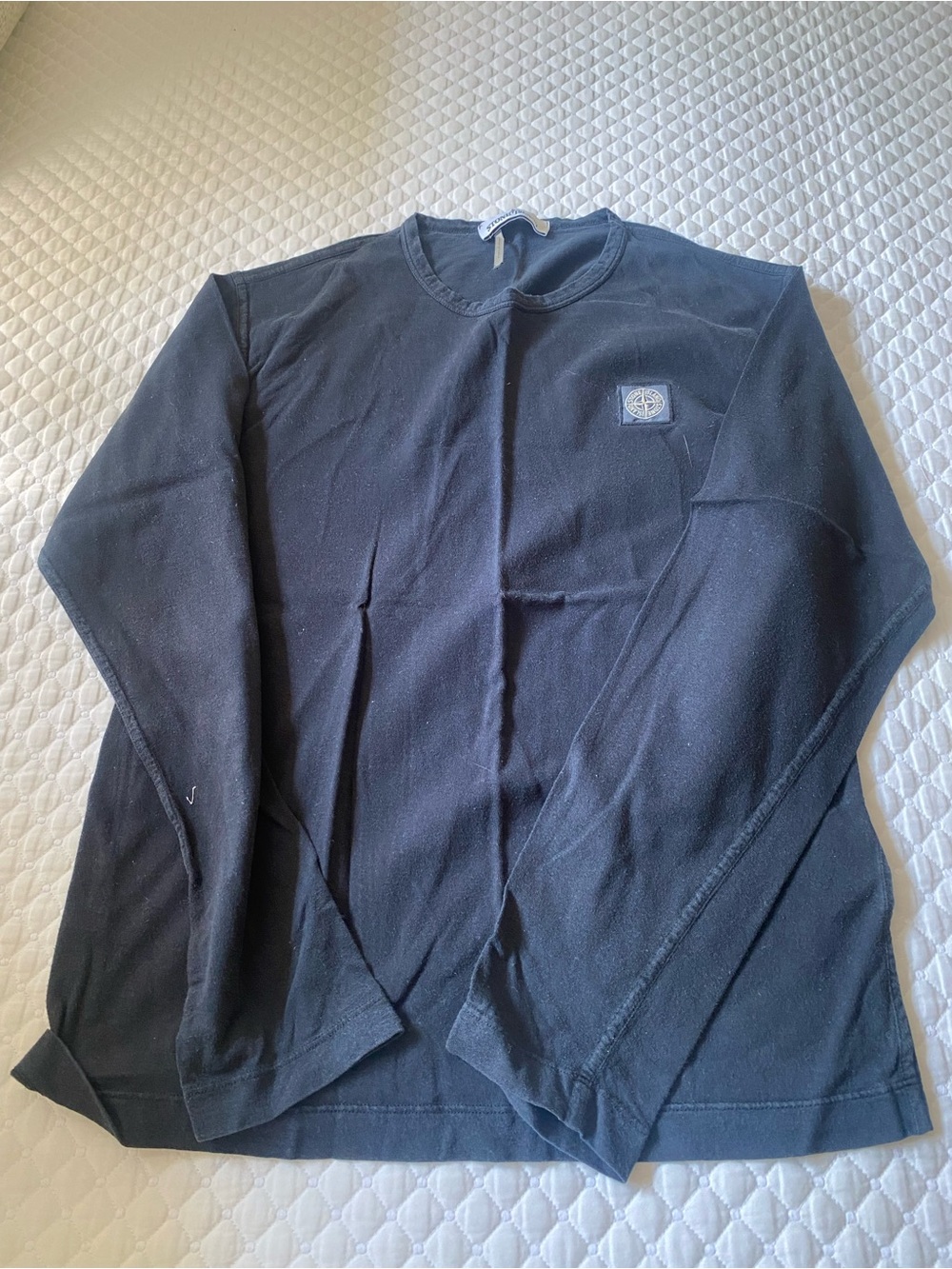 Stone Island Men's Long Sleeve Crewneck Tee - Black